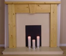 Contemporary Keystone Pine Fire Surround